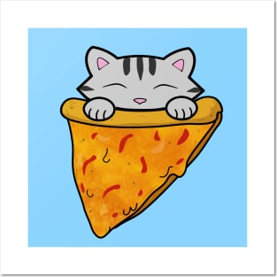 Cute Pizza Cat Posters and Art